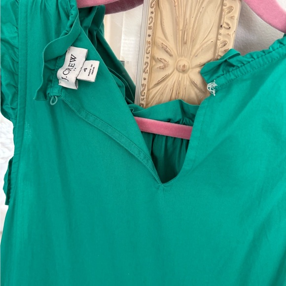 J. Crew Teal Ruffle Detail Dress - Picture 4 of 5